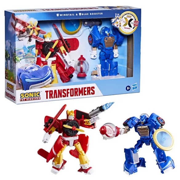 Transformers Collaborative Sonic the Hedgehog x Transformers Wingtail and Blue Booster Action Figure-G07135L0