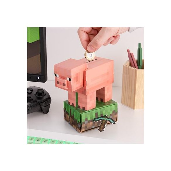 Minecraft Pig Build Your Own Money Box Kit-PP14535MCF