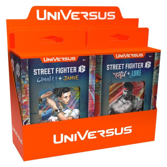 UniVersus CCG: Street Fighter 6 Challenger Series Deck Display (4 packs) - EN-UVSSF603-AD