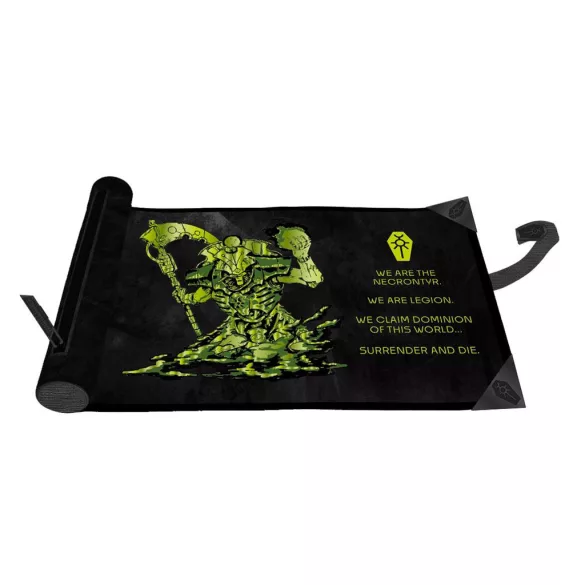 UP - Necron Codex Aligned Dice Scroll Premium Foil kockatároló és gurító alátét Warhammer 40,000-hez