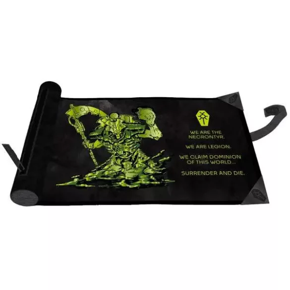 UP - Necron Codex Aligned Dice Scroll Premium Foil kockatároló és gurító alátét Warhammer 40,000-hez