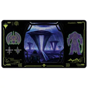 UP - Edge of Eternities Holofoil Playmat Black Mythic for Magic: The Gathering-38885