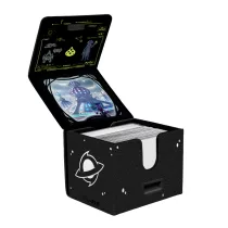 UP - Edge of Eternities Premium Alcove Edge Deck Box with Interior Printing Blue Mythic for MTG-38862