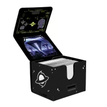 UP - Edge of Eternities Premium Alcove Edge Deck Box with Interior Printing Black Mythic for MTG-38863
