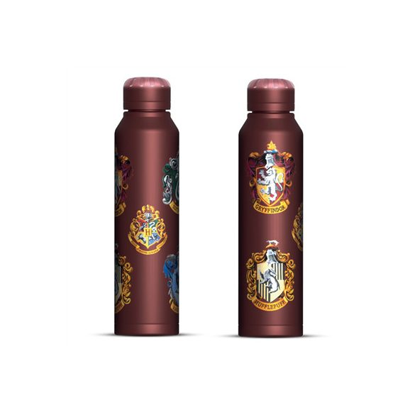Harry Potter (Colourful Crest) Slim Metal Drinks Bottle-MDB27941