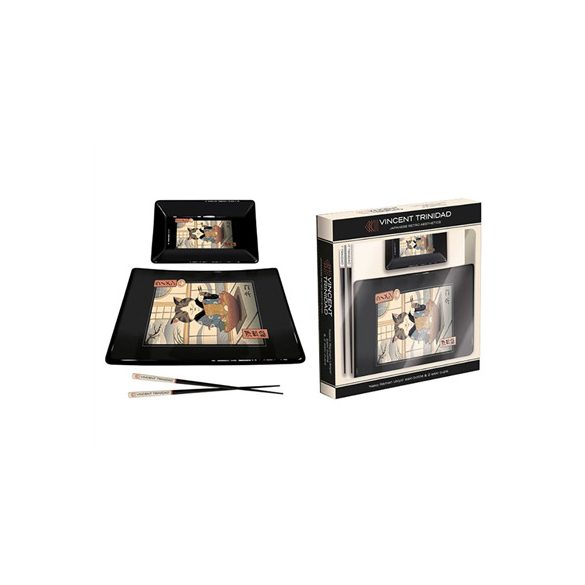 Vincent Trinidad (Neko Ramen Ukiyo) Large And Small Sushi Trays And Chopsticks Set-GP85783