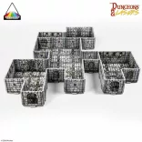 Dungeons & Lasers PrismaCast - Fantasy Dungeon: Pre-Painted - EN terepasztal szett