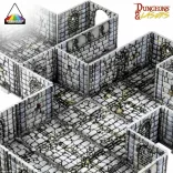 Dungeons & Lasers PrismaCast - Fantasy Dungeon: Pre-Painted - EN terepasztal szett