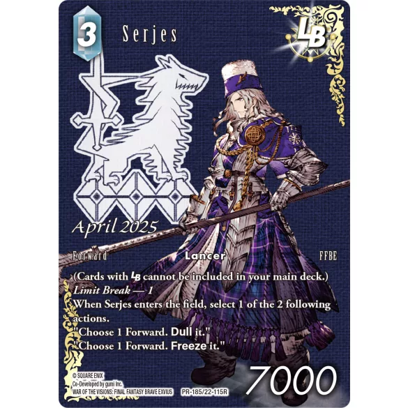 Final Fantasy TCG Apr 185 - DE (Serjes)-