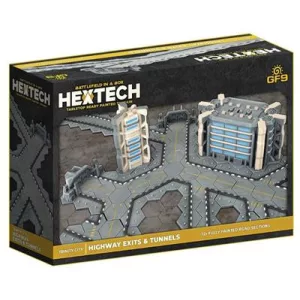 HexTech - Battlefield in a Box Terrain: Trinity City Highway Exits and Tunnels (x12)-HEXT33