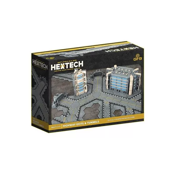 HexTech - Battlefield in a Box Terrain: Trinity City Highway Exits and Tunnels (x12)-HEXT33