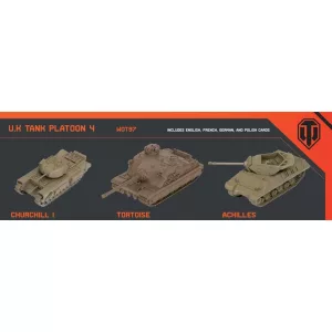 World of Tanks: Miniatures Game U.K. Tank Platoon 4 (Churchill I, Tortoise, Achilles)-WOT97