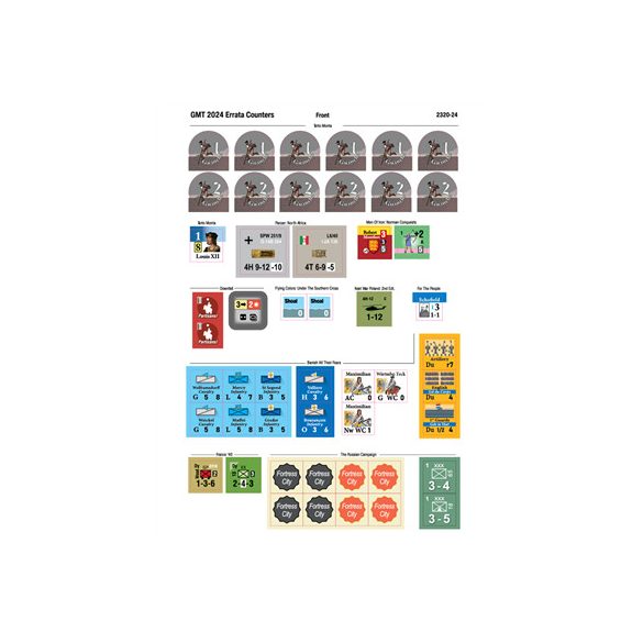 GMT Games 2024 Replacement Countersheet - EN-2320-24