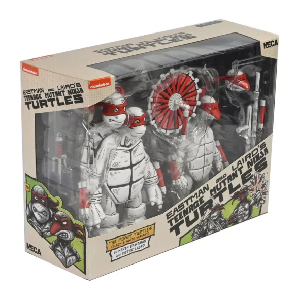 TMNT (Mirage Comics) 7" Scale Action Figure - Black and White First Turtles 2 Pack