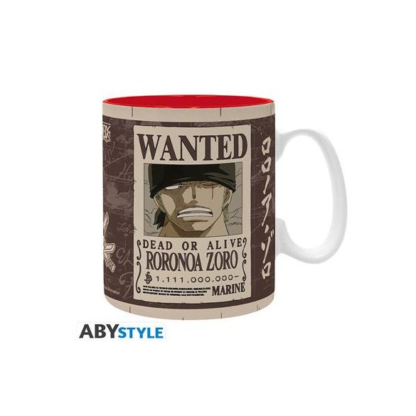 ONE PIECE - Mug - 460 ml - "Zoro Wanted" - subli - box-ABYMUGA582