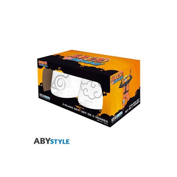 NARUTO SHIPPUDEN - 2 Glass Set - Konoha & Akatsuki-ABYVER288