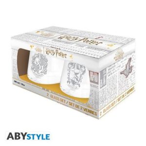 HARRY POTTER - 2 Glass Set Ravenclaw & Hufflepuff-ABYVER296