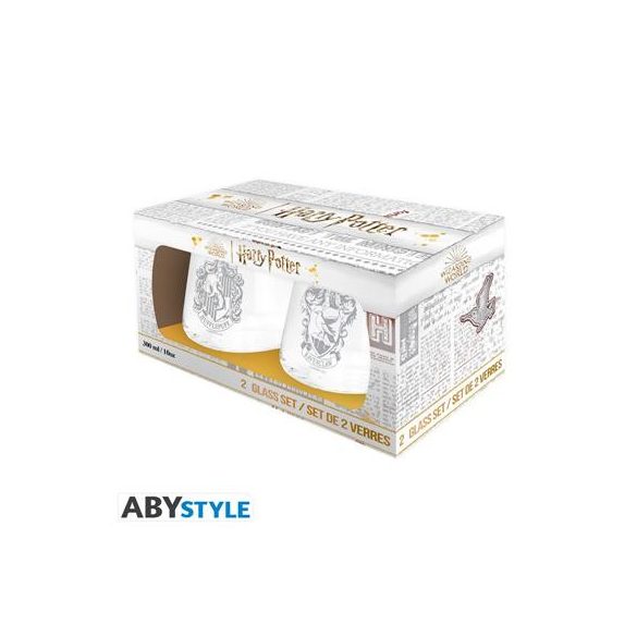 HARRY POTTER - 2 Glass Set Ravenclaw & Hufflepuff-ABYVER296