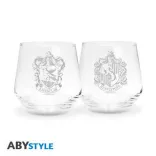 Harry Potter - 2 Glass Set - Ravenclaw & Hufflepuff-ABYVER296