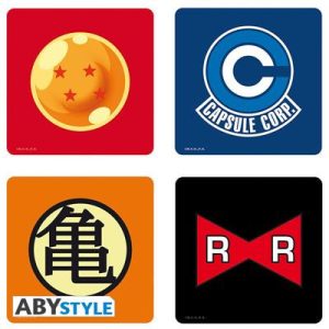DRAGON BALL - Set 4 Coasters "Symbols"-ABYCOS003