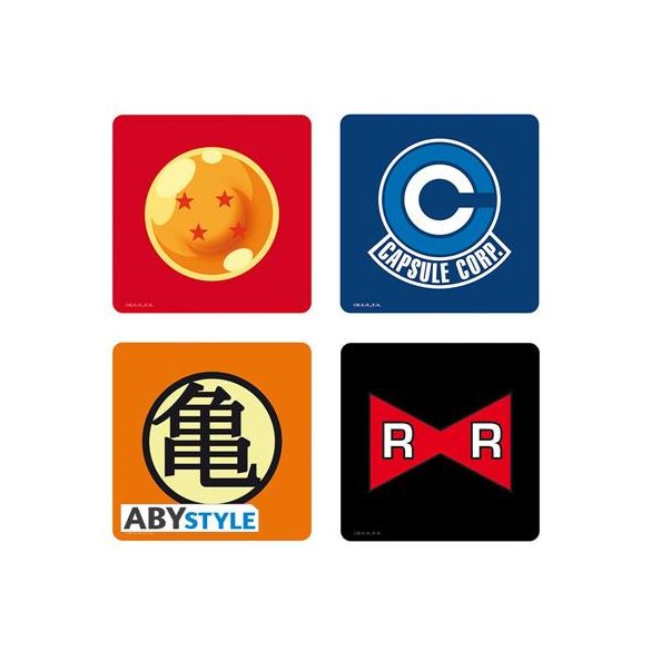 DRAGON BALL - Set 4 Coasters "Symbols"-ABYCOS003