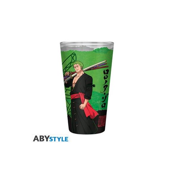 ONE PIECE - Large Glass - 400ml - Zoro - box-ABYVER297