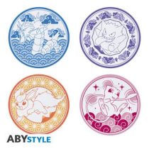 POKEMON - Set of 4 Plates - Japanese Style-ABYTAB105
