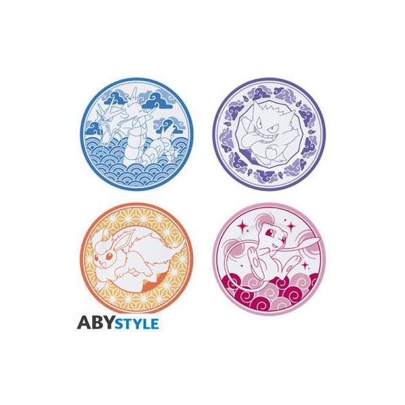 POKEMON - Set of 4 Plates - Japanese Style-ABYTAB105
