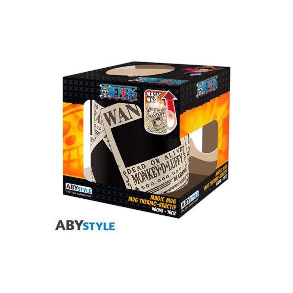 ONE PIECE - Mug Heat Change - 460 ml - Wanted - cardboard box-ABYMUGA444