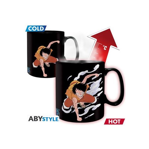 ONE PIECE - Mug Heat Change - 460 ml - Luffy & Ace - cardboard box-ABYMUGA443
