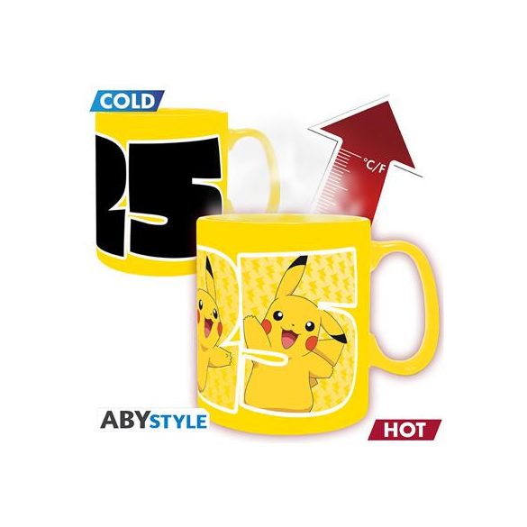 POKEMON - Mug Heat Change - 460 ml - Pikachu 25 - cardboard box-ABYMUGA155