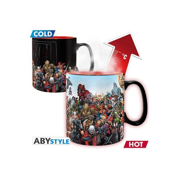 MARVEL - Mug Heat Change - 460 ml - Marvel Heroes - with box-ABYMUG641