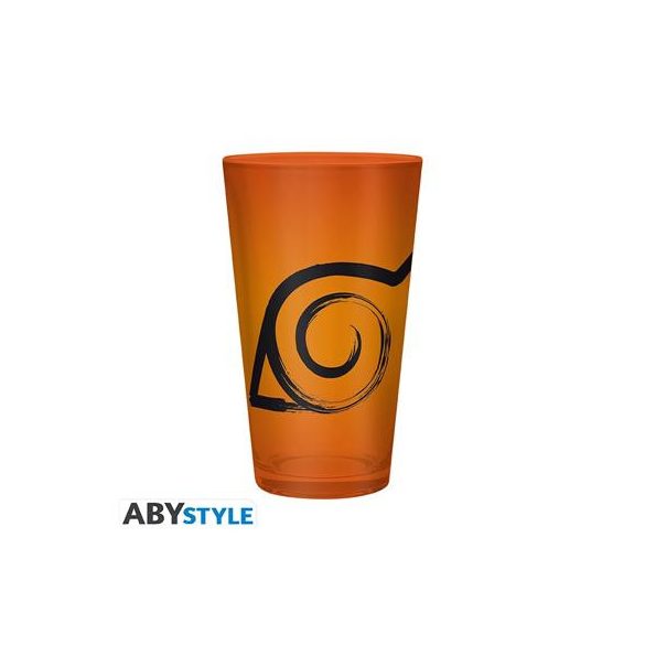 NARUTO SHIPPUDEN - Large Glass - 400ml - Konoha & Seal-ABYVER137