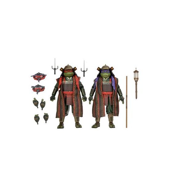 TMNT 3 (Movie) - Turtles in Time - 7" Scale Action Figures - Donatello & Raphael 2 Pack-NE54385-01