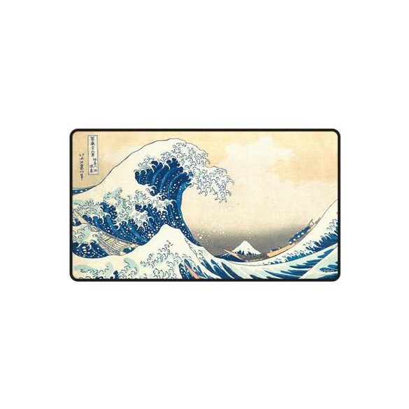 UP - The Great Wave off Kanagawa Black Stitched Playmat-16602