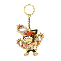Chainsaw Man Enamel Metal Keychain, 6 cm - Chibi Design