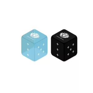 hololive OFFICIAL CARD GAME Official Dice - Light Blue & Black (2-piece set)-554390