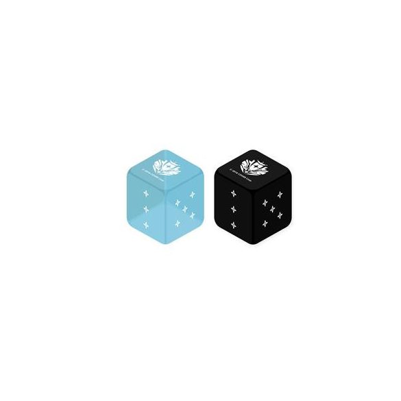 hololive OFFICIAL CARD GAME Official Dice - Light Blue & Black (2-piece set)-554390