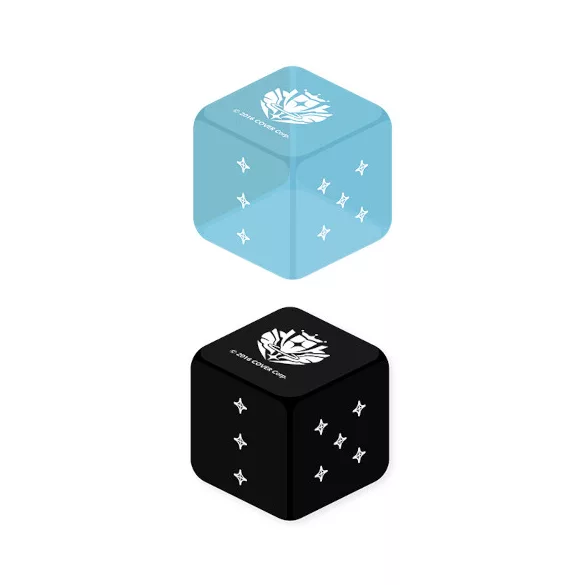 hololive OFFICIAL CARD GAME Official Dice - Light Blue & Black (2-piece set)-554390