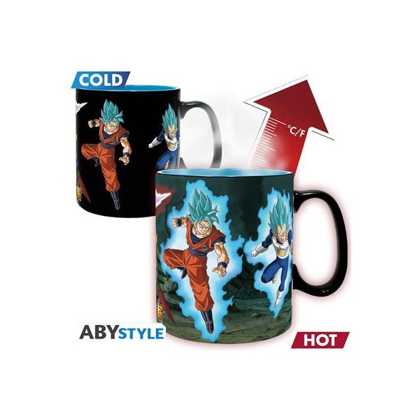 DRAGON BALL SUPER - Mug Heat Change - 460ml-SaiyansvsBlack-carboard-ABYMUGA449