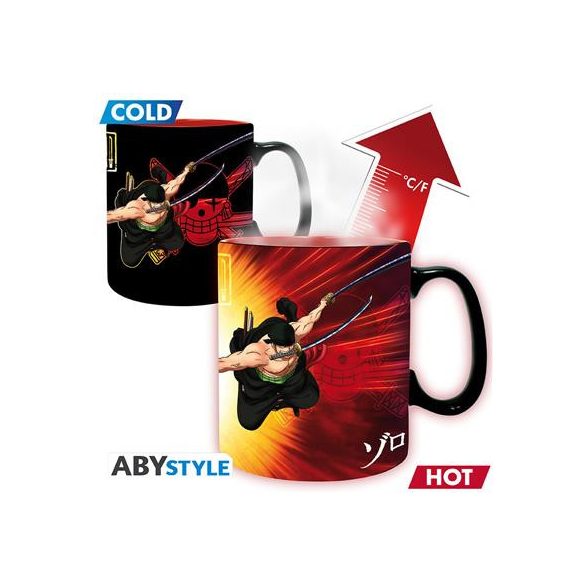 ONE PIECE - Mug Heat Change - 460ml - Zoro & Sanji - cardboard-ABYMUGA580