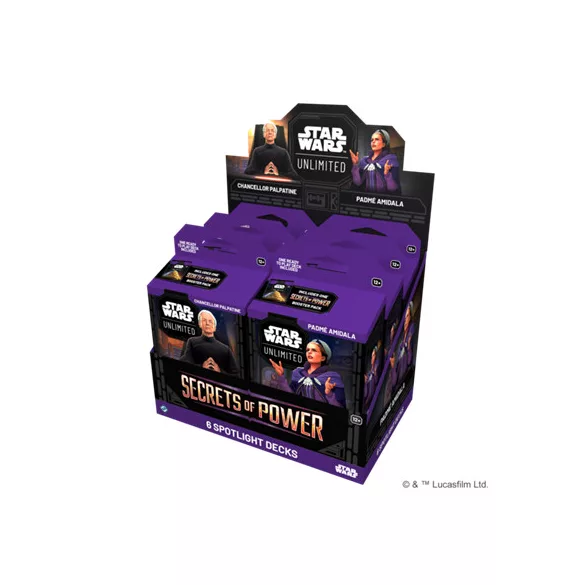 FFG - Star Wars: Unlimited - Secrets of Power Spotlight Deck Display (6 Decks) - EN-SWH0610en