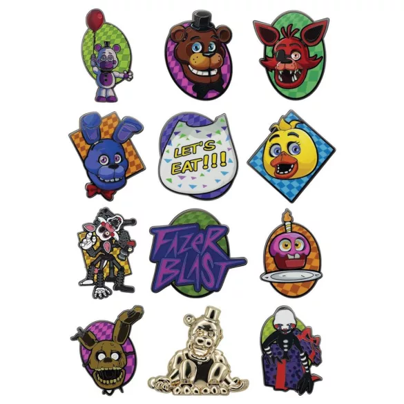 Five Nights at Freddy's Mystery Pin Badges CDU (12)-SE-FNAF11-CDU