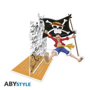 ONE PIECE - Acryl Bookend - Luffy with his flag-ABYACF203