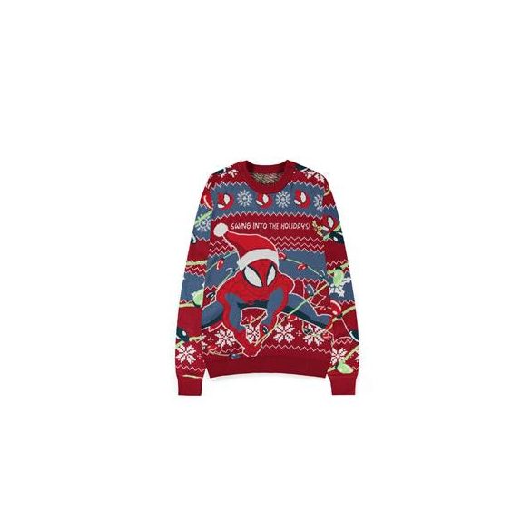 Spider-man - Swing into the Holidays Knitted Christmas Jumper - XS-KW257271SPN-XS