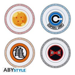 DRAGON BALL - Set of 4 Plates - Emblems-ABYTAB009