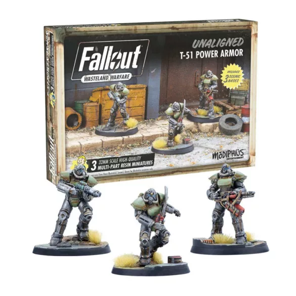 Fallout: Wasteland Warfare - Unaligned: T-45 Power Armour miniatűr szett (EN)