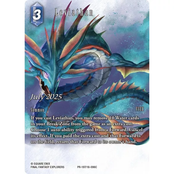 Final Fantasy TCG – Leviathan PR197 / 18-096C egyedi kártya (angol nyelvű kiadás)