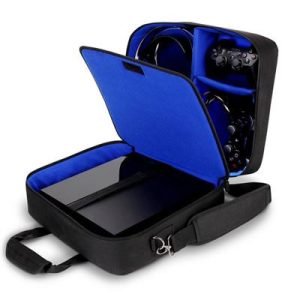 USA GEAR PlayStation 4 Pro Case / Sony PS4 Pro 4K Travel Console Carrying Bag Blue-GRSLS13100BLEW