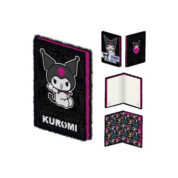 Kuromi (Rock Out) A5 Plush Notebook Casebound-SR2402813